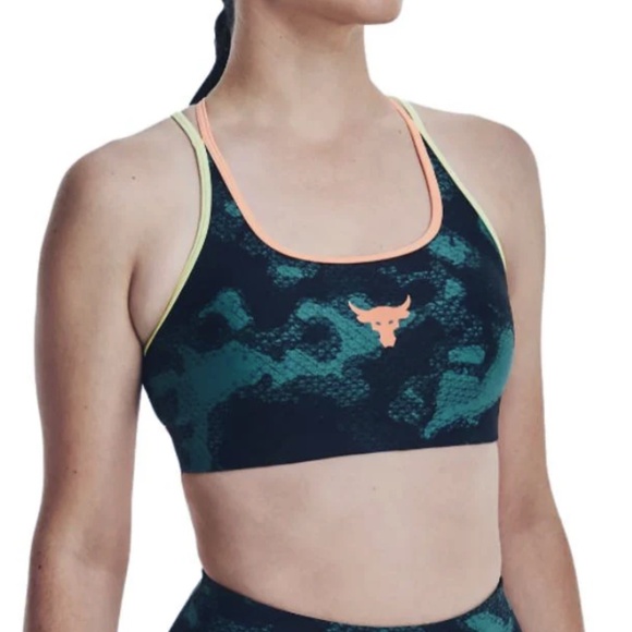 Under Armour Project Rock Crossback Sports Bra Large - Picture 3 of 13